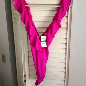 BRAND NEW PINK ONE PIECE BATHINGSUIT BAR III IN LARGE